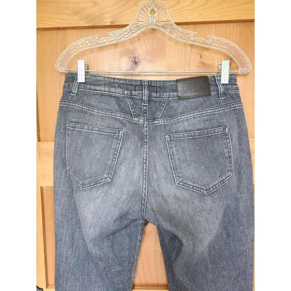 Closed Gray‎ Skinny Jeans Sz 8 Stretch Mid Rise Made in Italy Minimalist Basic